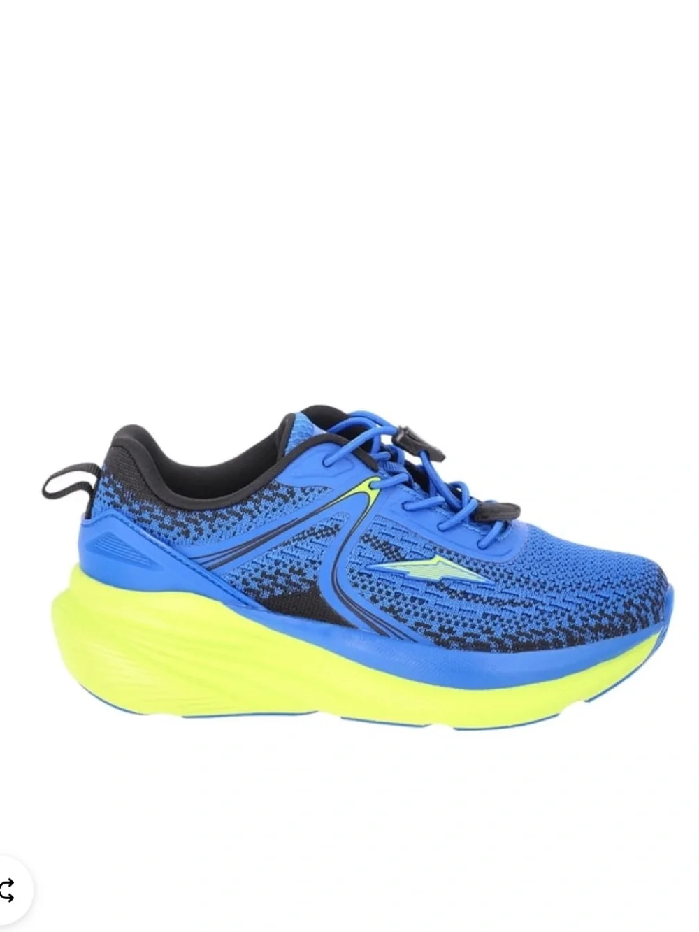 Avia Kids Max Runner Sneakers - Blue Mesh with Neon Green Sole